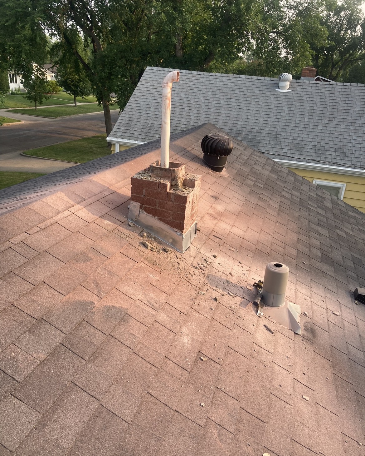 Chimney before removal