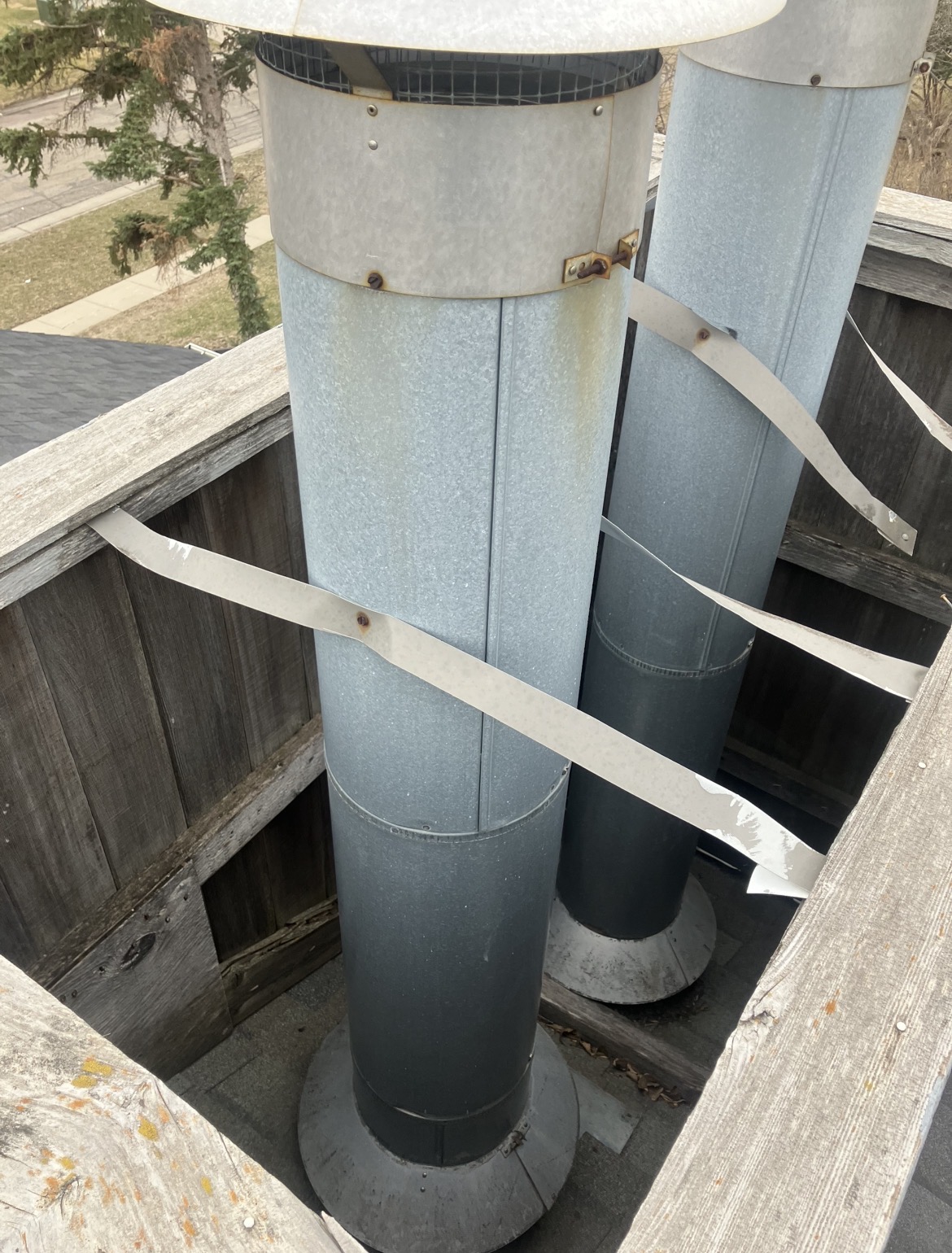 Chimney wall project before