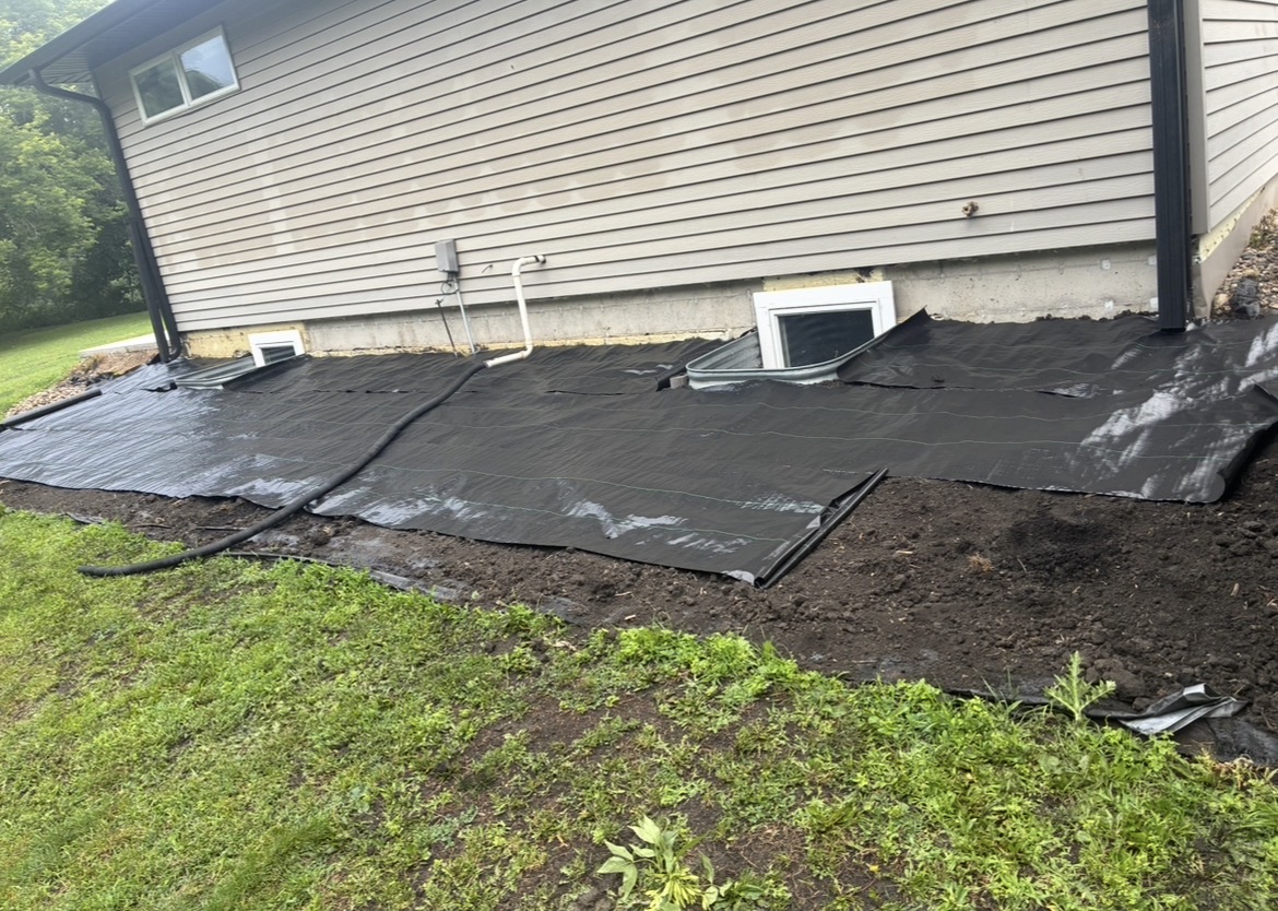 Landscape fabric installation