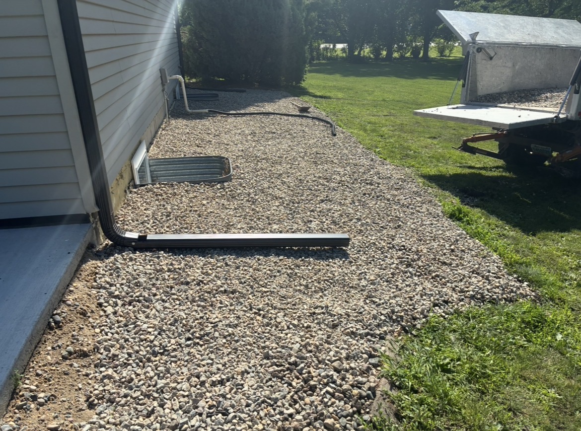Landscape rock installation completed