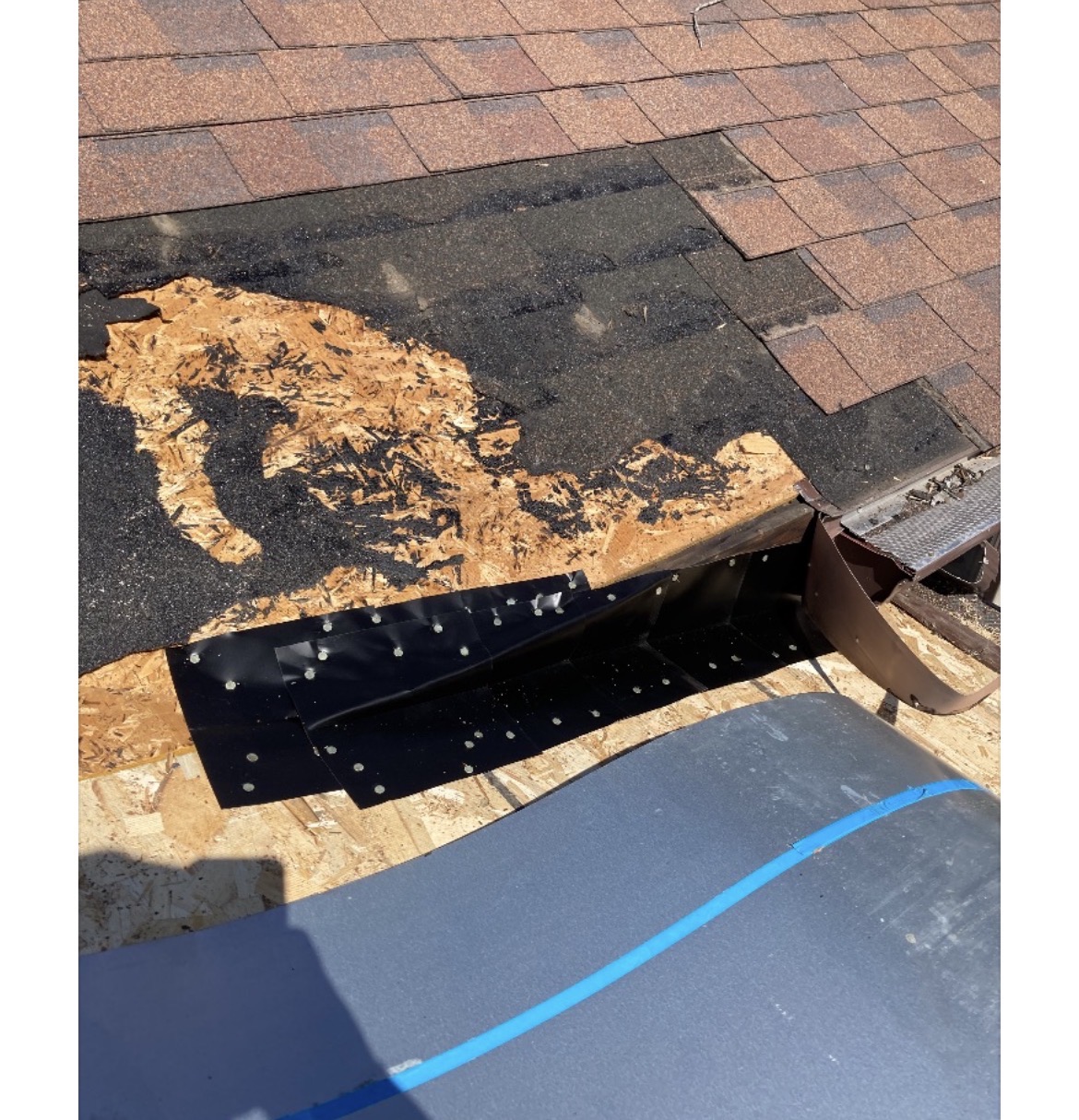 Small roof repair opening