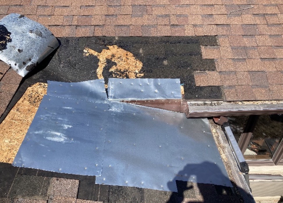 Small roof repair flashing